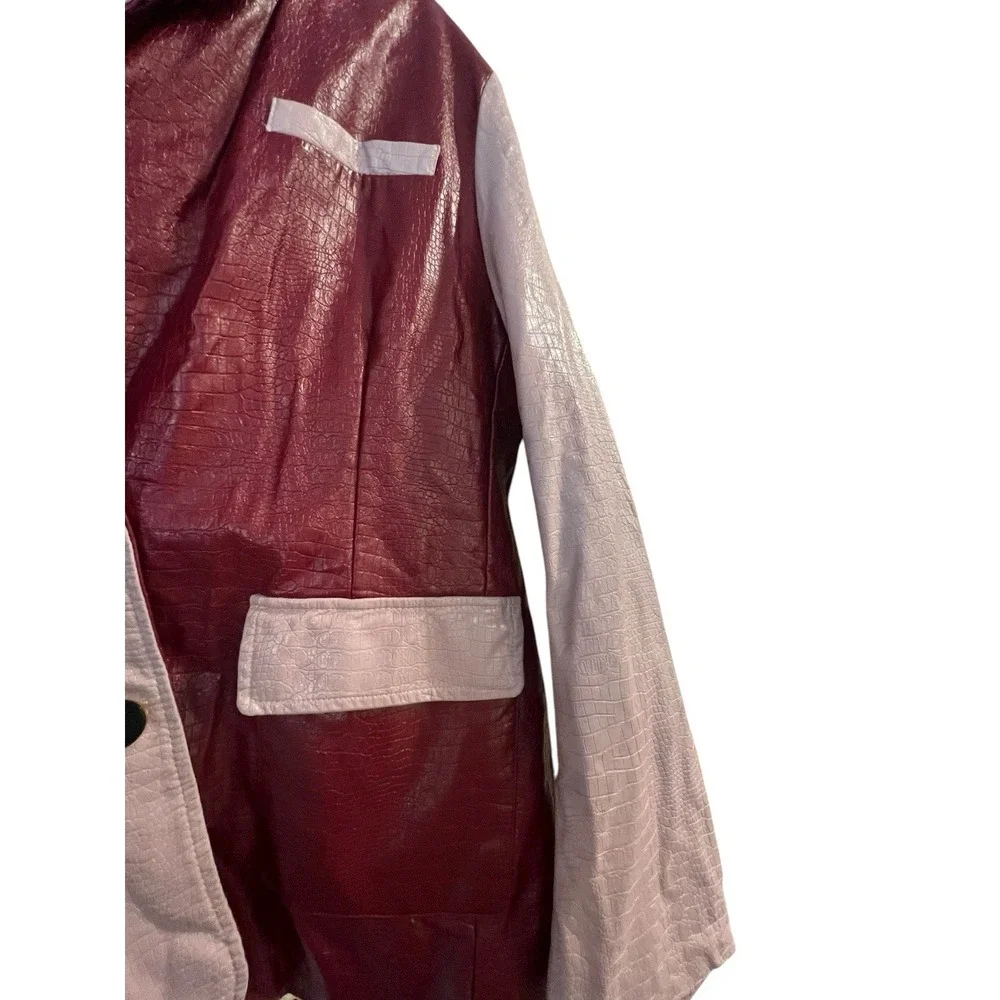 NEW $248 Anthropologie JAYLEY Collection‎ Croc jacket blazer OS - Picture 3 of 7